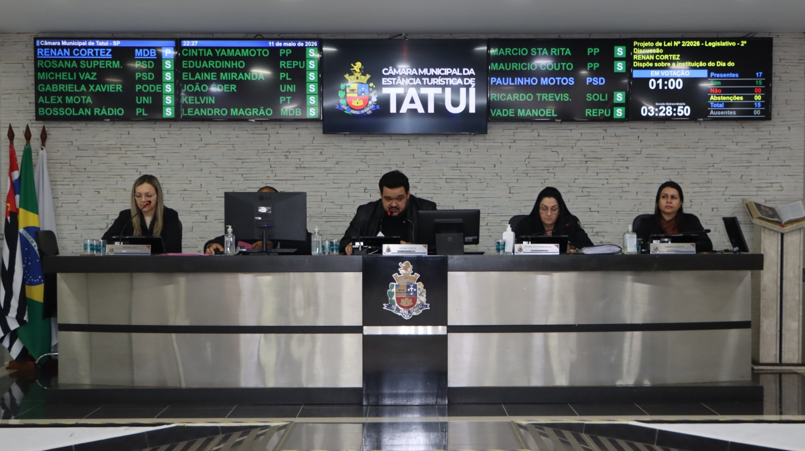 TRÊS PROJETOS DO LEGISLATIVO SÃO APROVADOS EM SESSÃO EXTRAORDINÁRIA