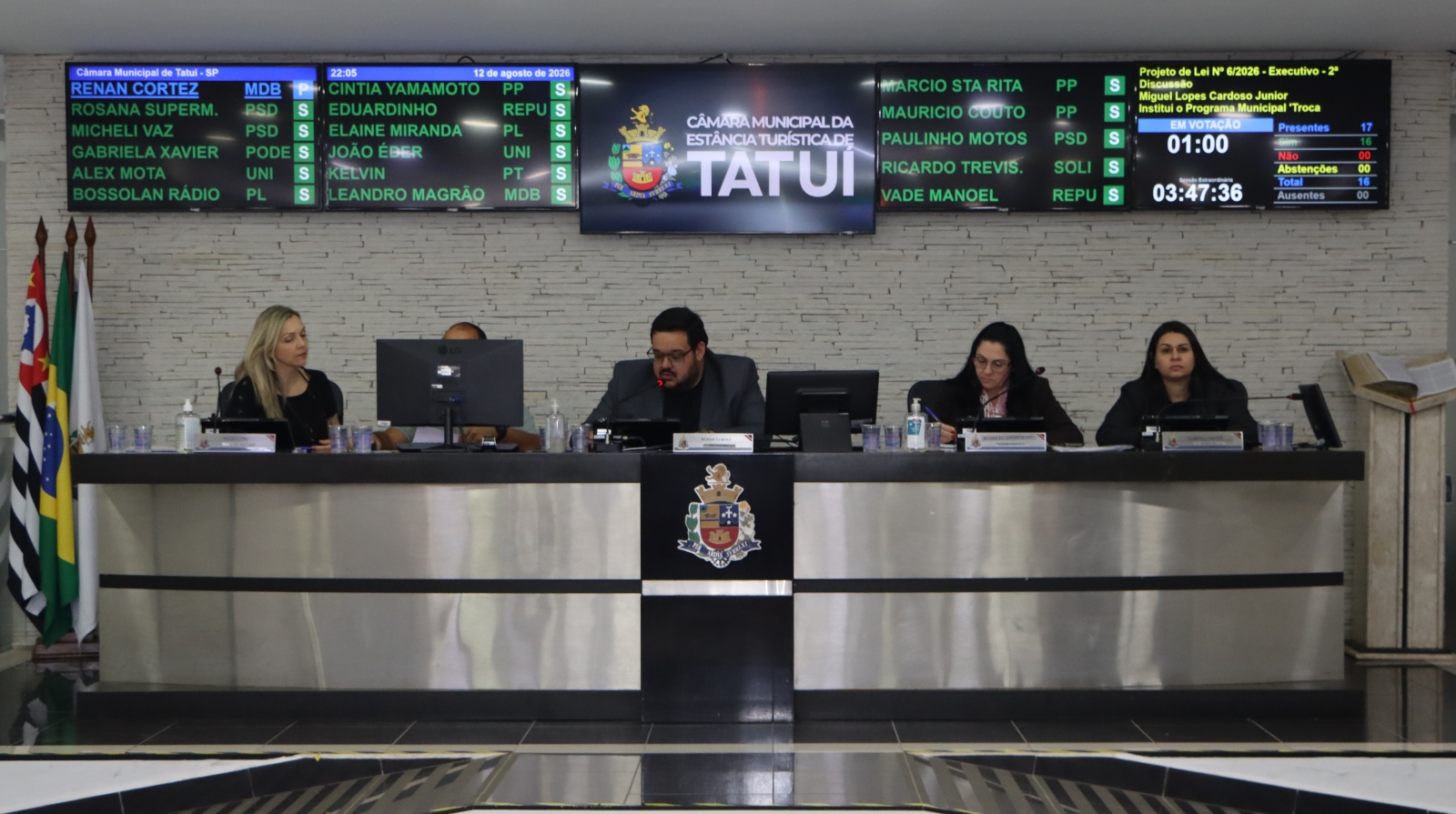 VEREADORES VOTAM DOIS PROJETOS DE LEI DO EXECUTIVO EM SESSÃO EXTRAORDINÁRIA