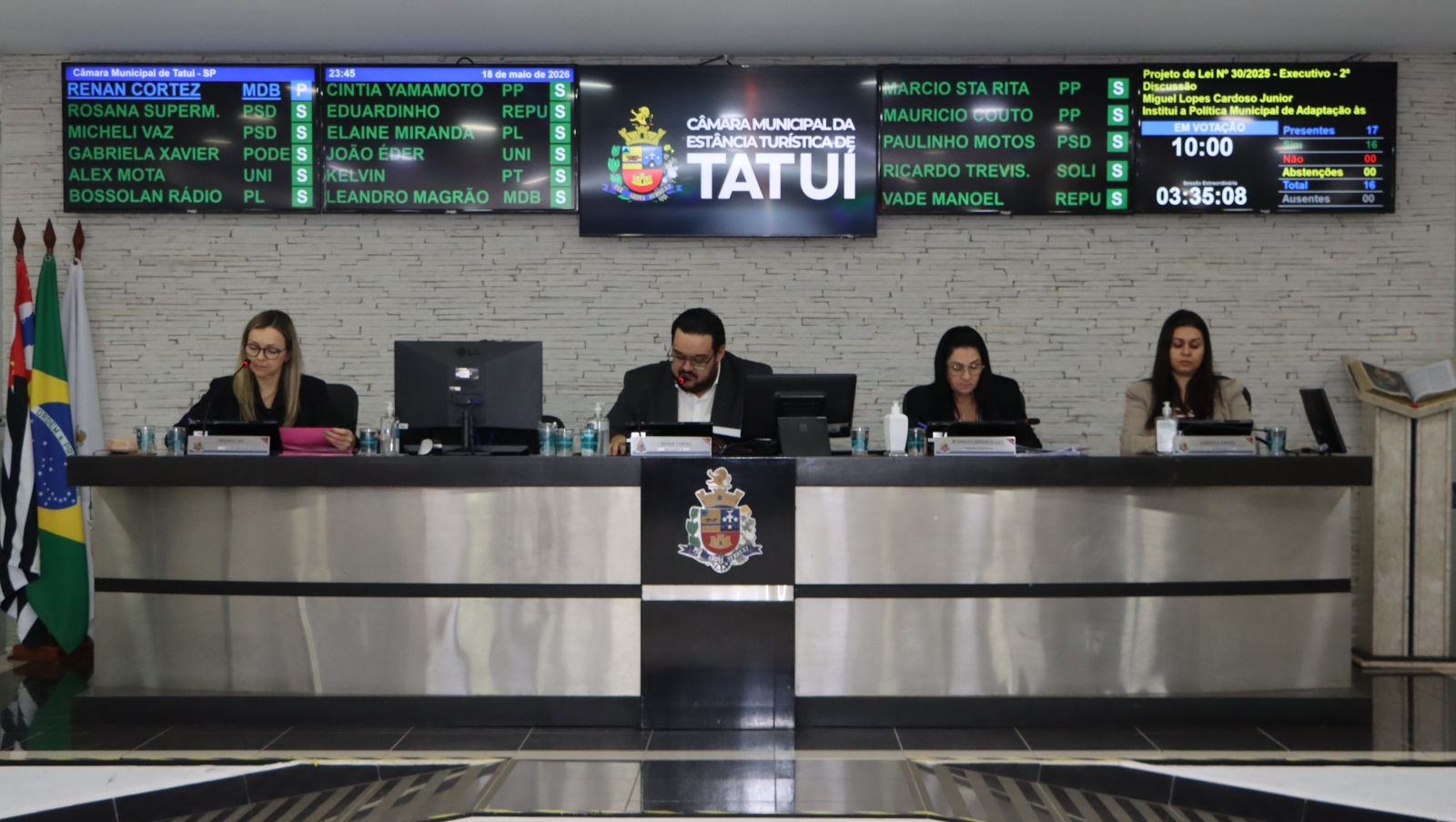 POLÍTICA MUNICIPAL DE ADAPTAÇÃO ÀS MUDANÇAS CLIMÁTICAS É VOTADA NA CÂMARA DE TATUÍ