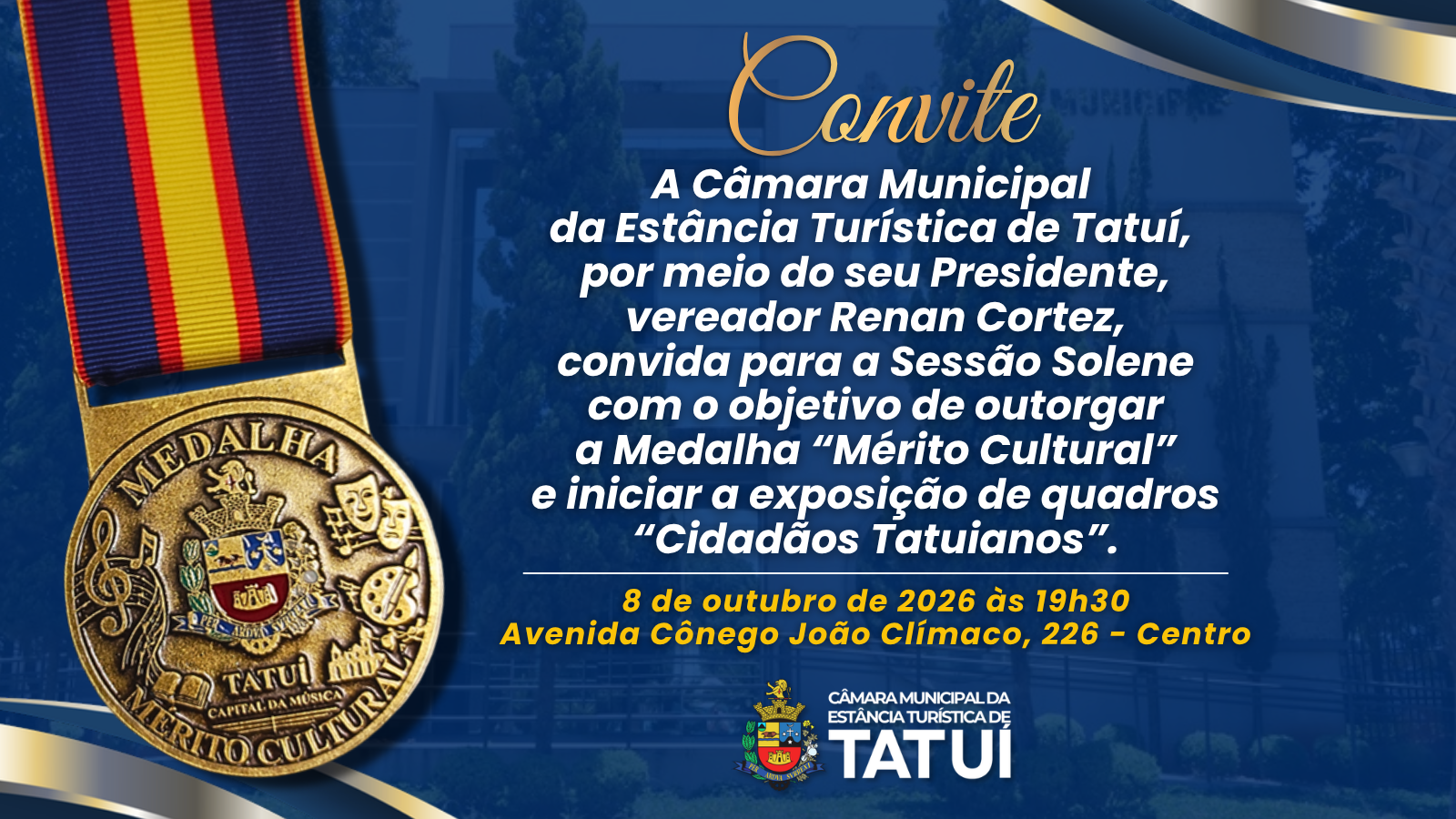 Convite Medalha Mérito Cultural